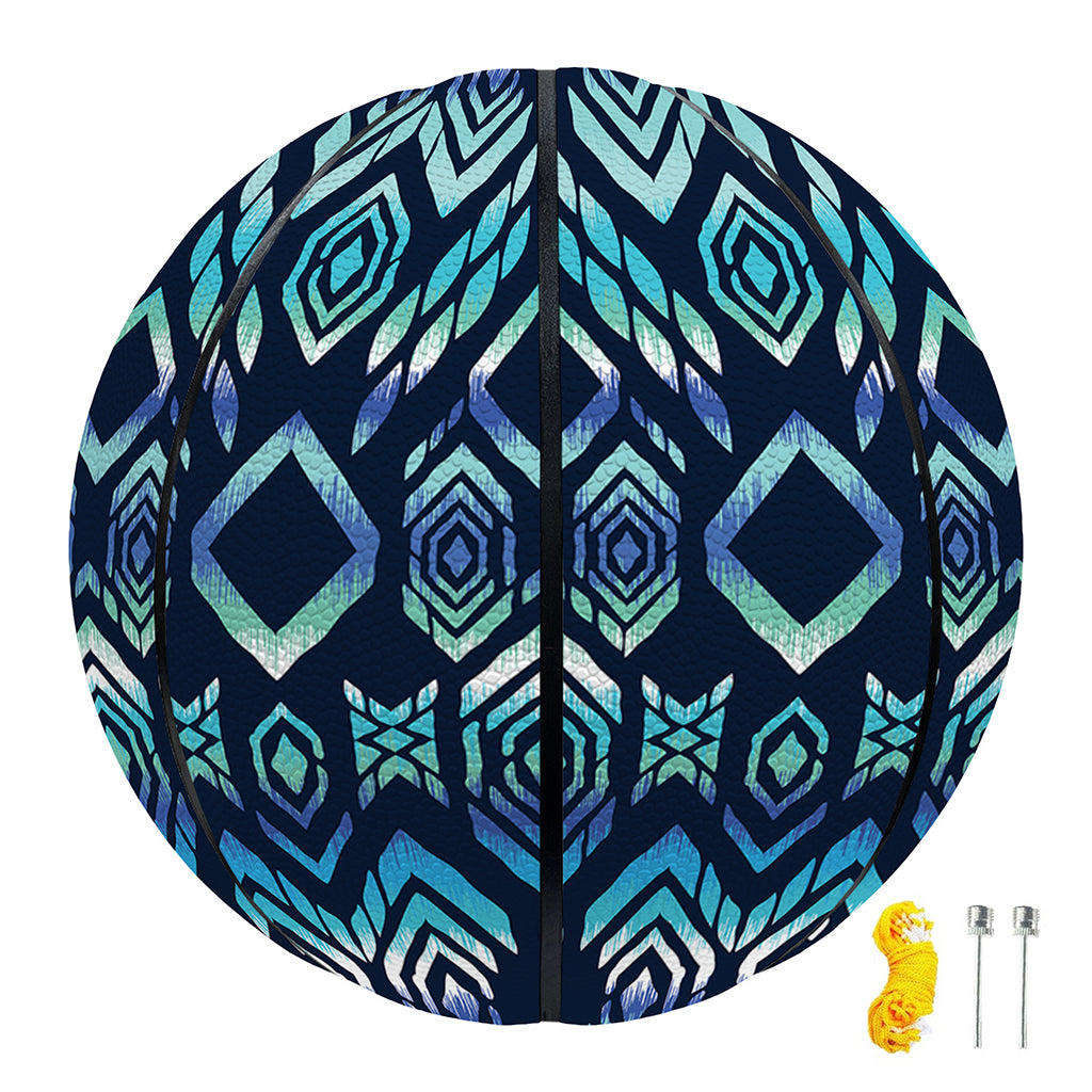 Blue Native Aztec Tribal Pattern Print Basketball