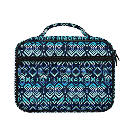 Blue Native Aztec Tribal Pattern Print Briefcase Bible Bag