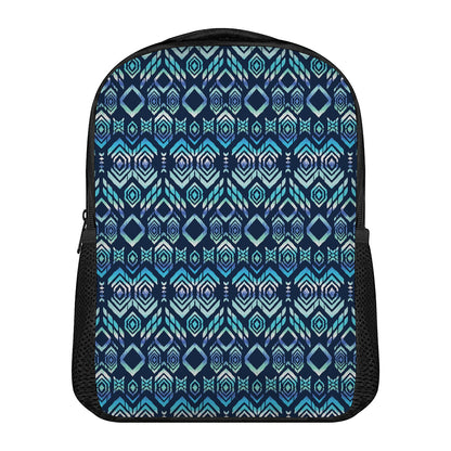 Blue Native Aztec Tribal Pattern Print Casual Backpack