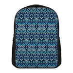 Blue Native Aztec Tribal Pattern Print Casual Backpack