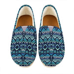 Blue Native Aztec Tribal Pattern Print Casual Shoes