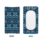 Blue Native Aztec Tribal Pattern Print Changing Pad Cover
