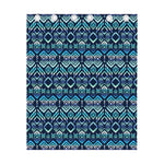 Blue Native Aztec Tribal Pattern Print Curtain