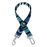 Blue Native Aztec Tribal Pattern Print Dog Seat Belt