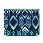 Blue Native Aztec Tribal Pattern Print Drum Lamp Shade
