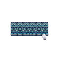 Blue Native Aztec Tribal Pattern Print Extended Mouse Pad