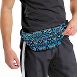 Blue Native Aztec Tribal Pattern Print Fanny Pack
