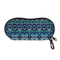 Blue Native Aztec Tribal Pattern Print Glasses Case