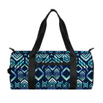 Blue Native Aztec Tribal Pattern Print Gym Bag