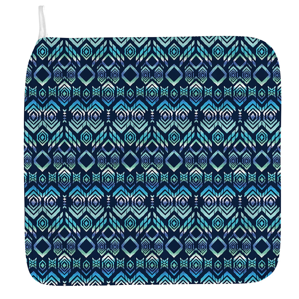 Blue Native Aztec Tribal Pattern Print Hand Towel