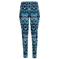 Blue Native Aztec Tribal Pattern Print High-Waisted Pocket Leggings