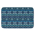Blue Native Aztec Tribal Pattern Print Indoor Door Mat