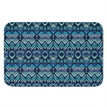 Blue Native Aztec Tribal Pattern Print Indoor Door Mat