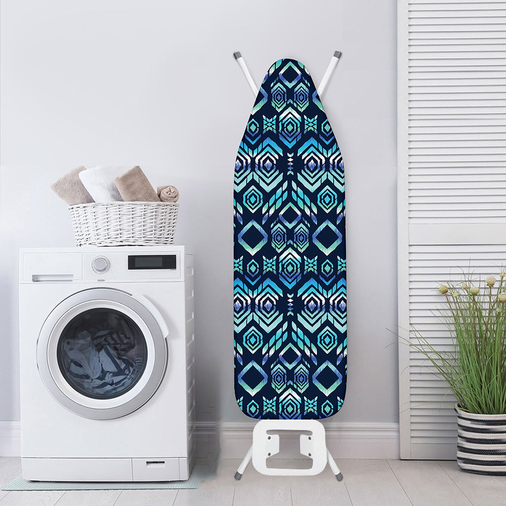 Blue Native Aztec Tribal Pattern Print Ironing Board Cover