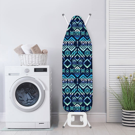 Blue Native Aztec Tribal Pattern Print Ironing Board Cover