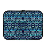 Blue Native Aztec Tribal Pattern Print Laptop Sleeve