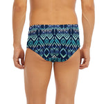 Blue Native Aztec Tribal Pattern Print Men's Briefs