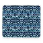 Blue Native Aztec Tribal Pattern Print Mouse Pad