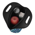 Blue Native Aztec Tribal Pattern Print Neoprene Lunch Bag