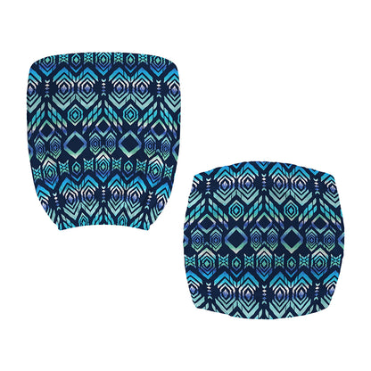 Blue Native Aztec Tribal Pattern Print Office Chair Cover