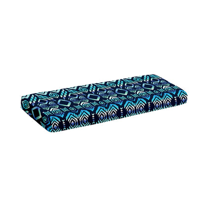 Blue Native Aztec Tribal Pattern Print Piano Keyboard Cover
