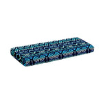 Blue Native Aztec Tribal Pattern Print Piano Keyboard Cover