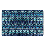 Blue Native Aztec Tribal Pattern Print Polyester Doormat