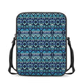 Blue Native Aztec Tribal Pattern Print Rectangular Crossbody Bag