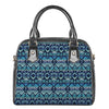 Blue Native Aztec Tribal Pattern Print Shoulder Handbag