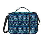 Blue Native Aztec Tribal Pattern Print Shoulder Strap Bible Bag