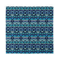 Blue Native Aztec Tribal Pattern Print Silk Bandana