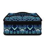 Blue Native Aztec Tribal Pattern Print Small Lunch Bag