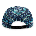 Blue Native Aztec Tribal Pattern Print Snapback Cap