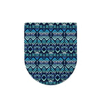 Blue Native Aztec Tribal Pattern Print Toilet Lid Cover