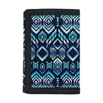 Blue Native Aztec Tribal Pattern Print Trifold Wallet
