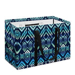 Blue Native Aztec Tribal Pattern Print Utility Tote Bag