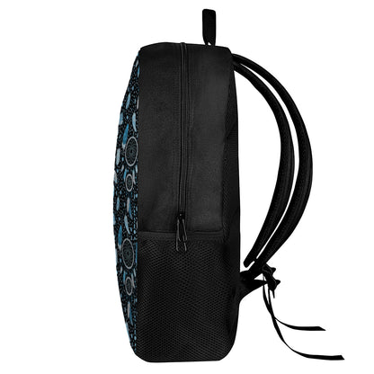 Blue Native Dream Catcher Pattern Print 17 Inch Backpack
