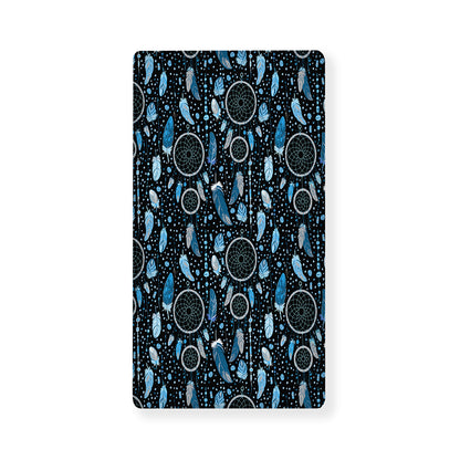 Blue Native Dream Catcher Pattern Print Baby Crib Sheet