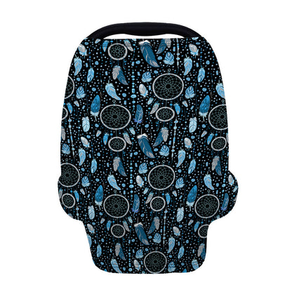 Blue Native Dream Catcher Pattern Print Baby Seat Cover
