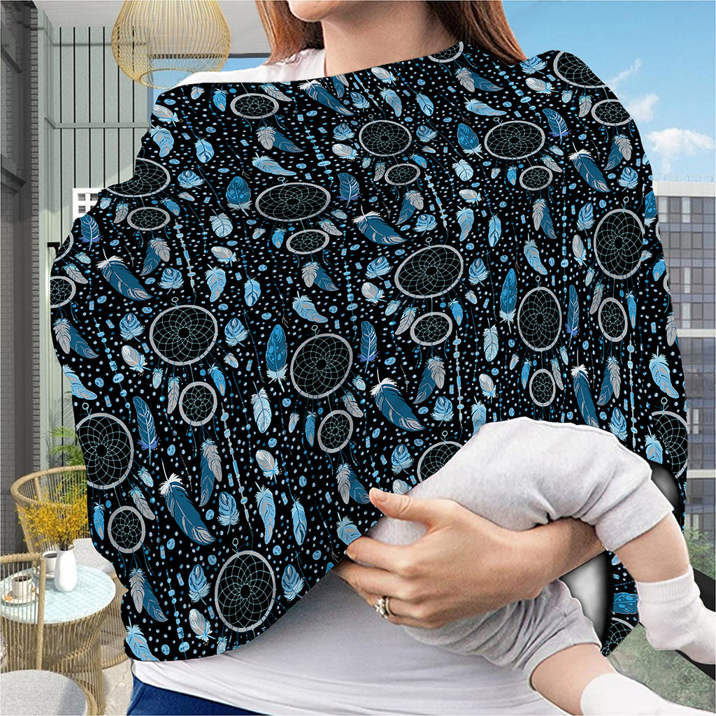 Blue Native Dream Catcher Pattern Print Baby Seat Cover