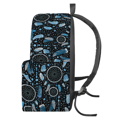 Blue Native Dream Catcher Pattern Print Backpack