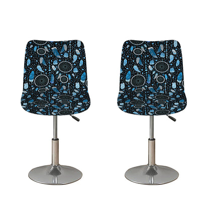 Blue Native Dream Catcher Pattern Print Bar Stool Covers