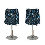 Blue Native Dream Catcher Pattern Print Bar Stool Covers
