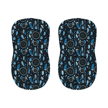 Blue Native Dream Catcher Pattern Print Bar Stool Covers