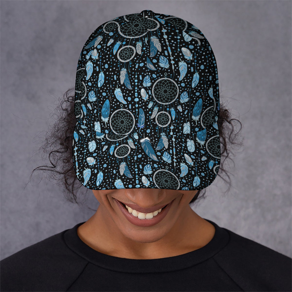 Blue Native Dream Catcher Pattern Print Baseball Cap