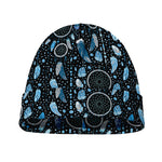 Blue Native Dream Catcher Pattern Print Beanie