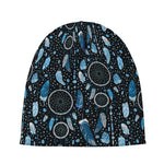 Blue Native Dream Catcher Pattern Print Beanie