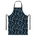Blue Native Dream Catcher Pattern Print Bib Apron With Pocket