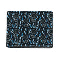 Blue Native Dream Catcher Pattern Print Bifold Wallet