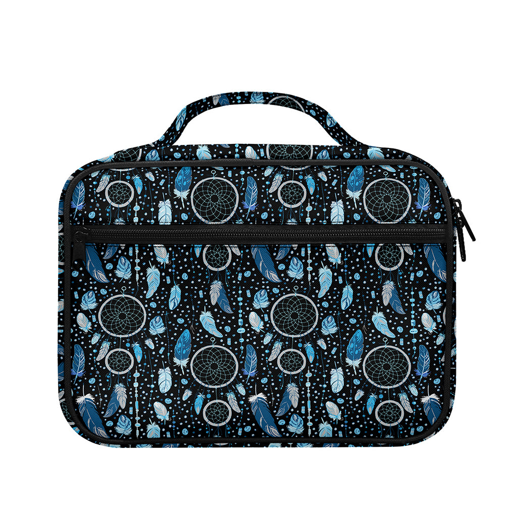 Blue Native Dream Catcher Pattern Print Briefcase Bible Bag